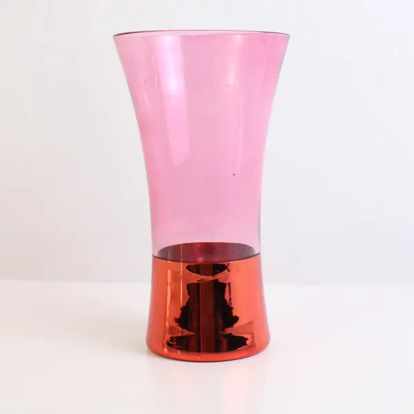 FTD Red Glass Vase 8" Tall