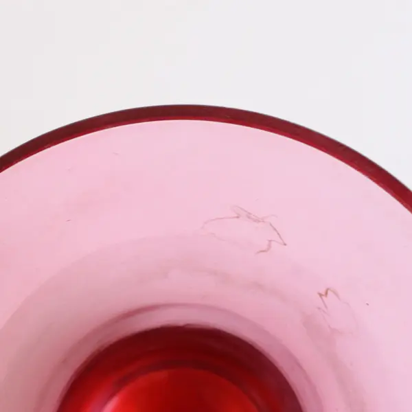 FTD Red Glass Vase 8" Tall