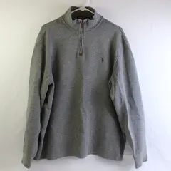 Polo Ralph Lauren Men's XL Gray Long Sleeve Mock Neck 1/4 Zip Pullover