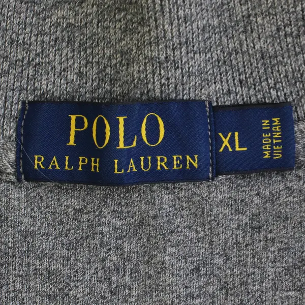 Polo Ralph Lauren Men's XL Gray Long Sleeve Mock Neck 1/4 Zip Pullover