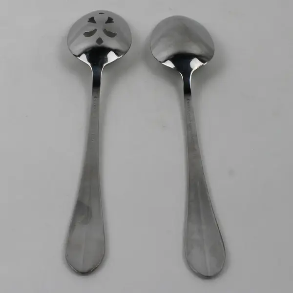 Lot Of 2 International Silver Berkeley (Stainless) Flatware Serving Spoons