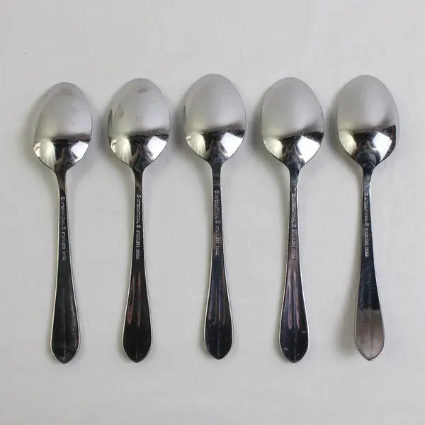Lot Of 5 International Silver Berkeley (Stainless) Flatware Teaspoons 6.5" Long