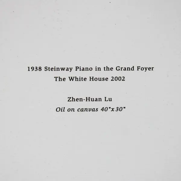 2002 Official President George Bush White House Holiday Card Grand Foyer Piano 