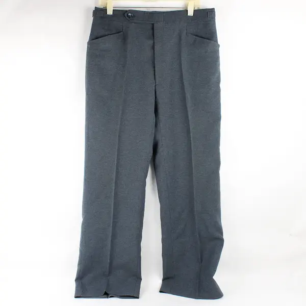 VTG Haggar Men's 34W30L Gray Wool Expand-O-Matic Adjustable Waist Dress Trousers
