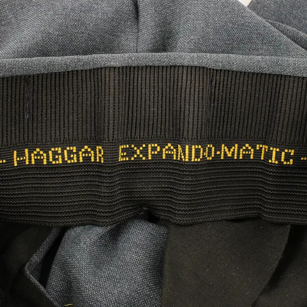 VTG Haggar Men's 34W30L Gray Wool Expand-O-Matic Adjustable Waist Dress Trousers