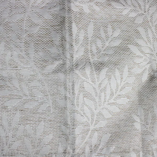 Pair of Mainstays Jacquard Black Out Beige Botanical Curtain Drape Panels