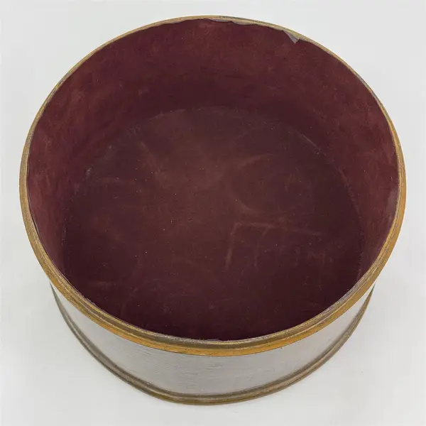 Vintage Hand Painted Wood Victorian Hat Box Floral Pattern 11" Diameter