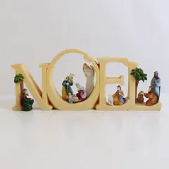 Avon Noel Word Nativity Scene Resin Christmas Holiday Decor Gifts No Box