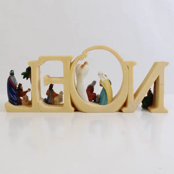 Avon Noel Word Nativity Scene Resin Christmas Holiday Decor Gifts No Box