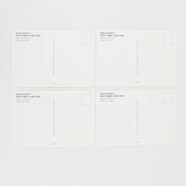 Set of 4 Alaska-Themed Postcards: Walk Softly and Carry a Big Fish New