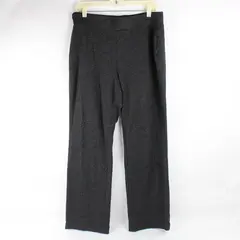 Time & Tru Women's L Black and Gray Check Pattern Elastic Waist Dress Pants