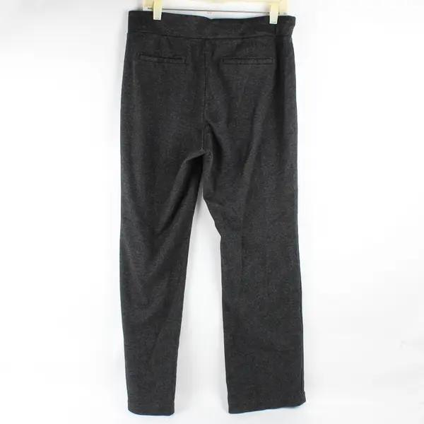 Time & Tru Women's L Black and Gray Check Pattern Elastic Waist Dress Pants