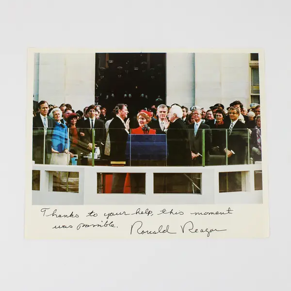 Ronald Reagan 1981 Presidential Inauguration Official Photo Includes NRCC Letter