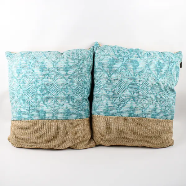 Lot of 2 Allen & Roth 21" x 18" Indoor/Outdoor Throw Pillows Beach Rare