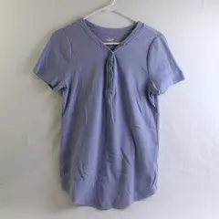 Duluth Trading Co. Lavender Purple Short-Sleeved Henley Top Women's Medium