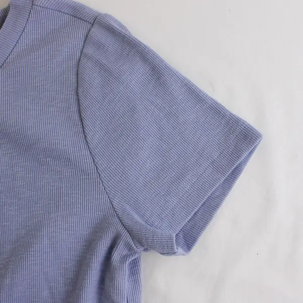 Duluth Trading Co. Lavender Purple Short-Sleeved Henley Top Women's Medium