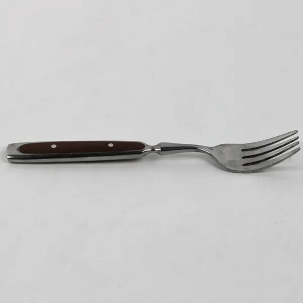 Lot Of 6 Hampton Silversmiths Bistro-Brown (Stainless) Flatware Salad Forks 7"