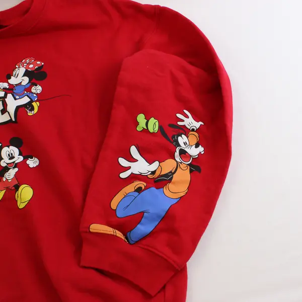 Disney Unisex Adult Size XL Mickey and Friends Red Pullover Sweatshirt