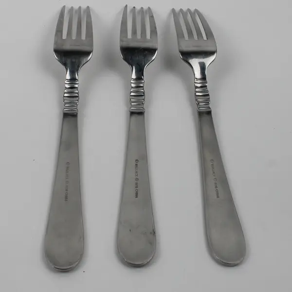 Lot Of 3 Wallace Silver WAS167 (Stainless) Flatware Dinner Forks 8.25" Long