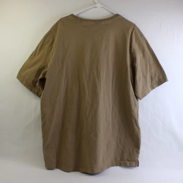 Duluth Trading Co. Brown Short-Sleeved Relaxed Fit Longtail T Cotton Men's XL