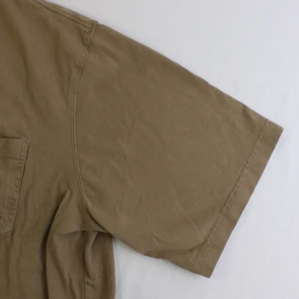 Duluth Trading Co. Brown Short-Sleeved Relaxed Fit Longtail T Cotton Men's XL