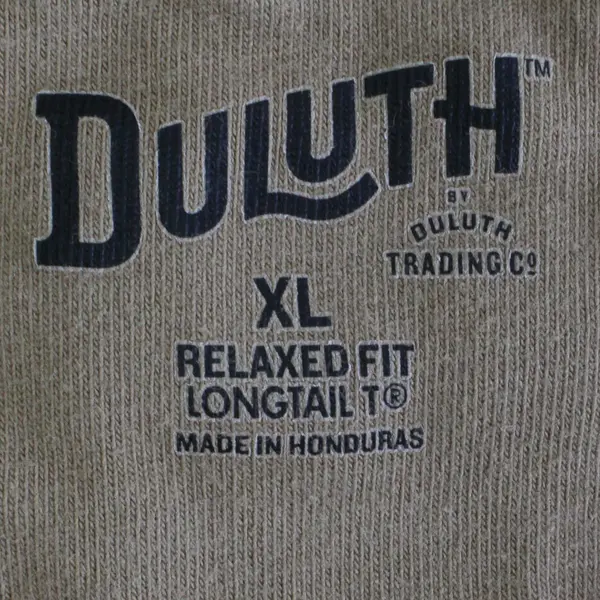 Duluth Trading Co. Brown Short-Sleeved Relaxed Fit Longtail T Cotton Men's XL