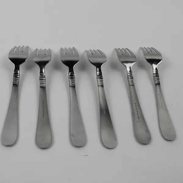 Lot Of 6 Wallace Silver WAS167 (Stainless) Flatware Salad Forks 7.25" Long