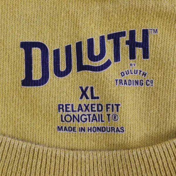 Duluth Trading Co. Mustard Yellow Short-Sleeved Relaxed Fit Longtail T Men's XL