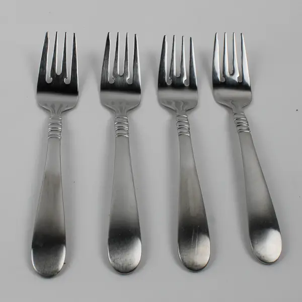 Lot Of 4 Wallace Silver WAS167 (Stainless) Flatware Salad Forks 7.25" Long
