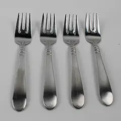 Lot Of 4 Wallace Silver WAS167 (Stainless) Flatware Salad Forks 7.25" Long