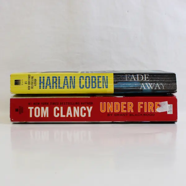 Lot of 2 Crime Thrillers Tom Clancy Under Fire 2016 & Fade Away by Harlan Coben