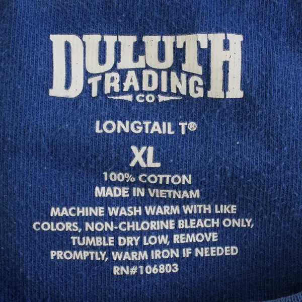 Duluth Trading Co. Blue Short-Sleeved Longtail T Cotton Men's XL