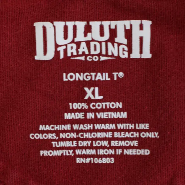 Duluth Trading Co. Red Short-Sleeved Longtail T Cotton Men's XL