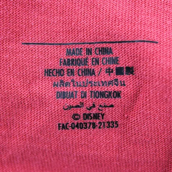 Disney Men's L Mickey "The One and Only" Red Long Sleeve Graphic Shirt