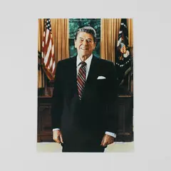 Presidential Ronald Reagan Portrait 5X7 Reprint Photo Library Dedication 1991 