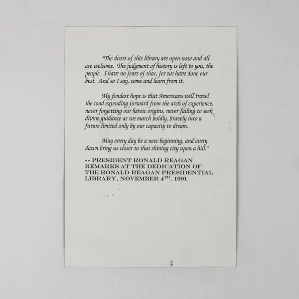 Presidential Ronald Reagan Portrait 5X7 Reprint Photo Library Dedication 1991 