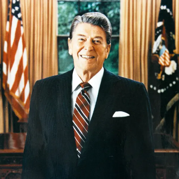 Presidential Ronald Reagan Portrait 5X7 Reprint Photo Library Dedication 1991 