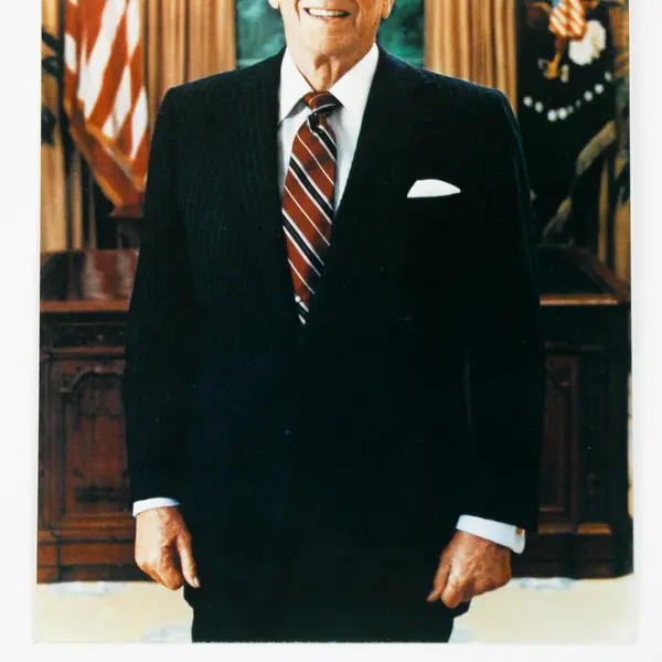 Presidential Ronald Reagan Portrait 5X7 Reprint Photo Library Dedication 1991 