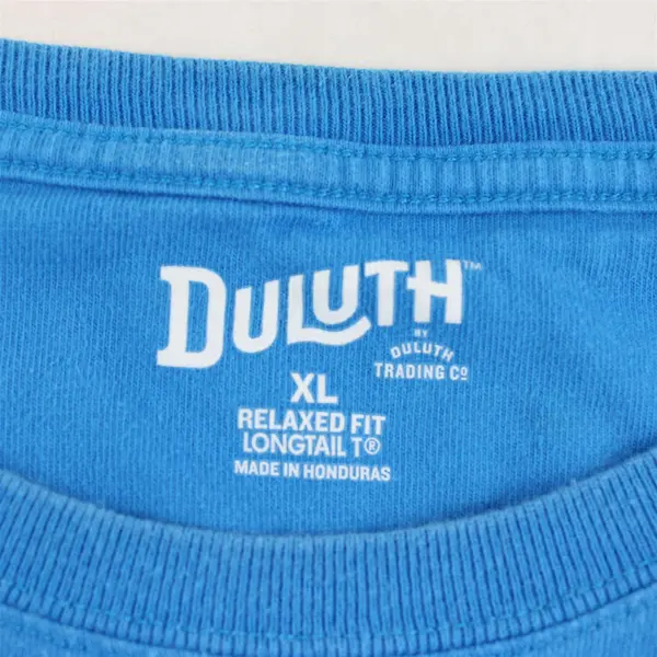 Lot of 3 Duluth Relaxed Fit Longtail Ts Men's XL Blue and Brown FLAWED