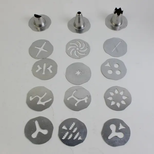 MIRRO Aluminum Cookie-Pastry Press 3 Tips 12 Discs w/Recipe Booklet