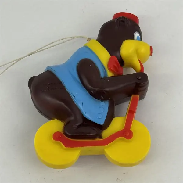 1972 K.P.I. Bicycle Bear Celluloid Toy