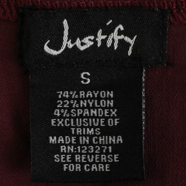 Justify Women's S Deep Plum Spaghetti Strap Romper with Skort