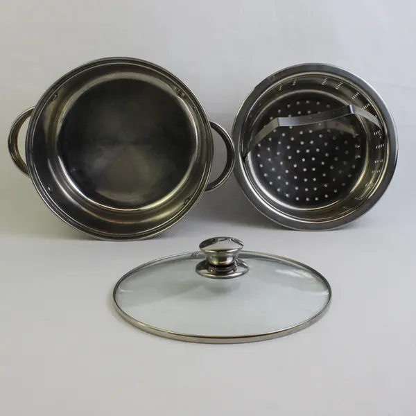 Mainstays Stainless Steel 4-Quart Steamer Pot with Glass Lid