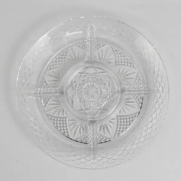 Cristal D'Arques Durand Luminarc Clear Glass 10.25" 5-Part Relish Dish