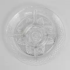 Cristal D'Arques Durand Luminarc Clear Glass 10.25" 5-Part Relish Dish