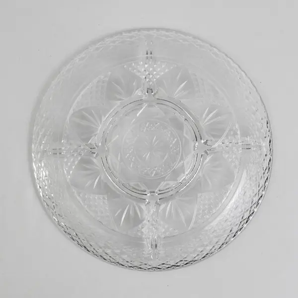Cristal D'Arques Durand Luminarc Clear Glass 10.25" 5-Part Relish Dish