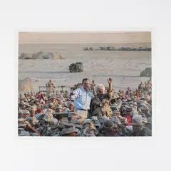 George H.W. Bush Barbara Bush Operation Desert Storm Visit 1990 Photo 8X10