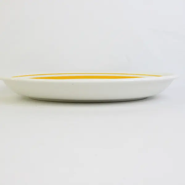 Primula Serving Platter Made In Italy Oval White Yellow