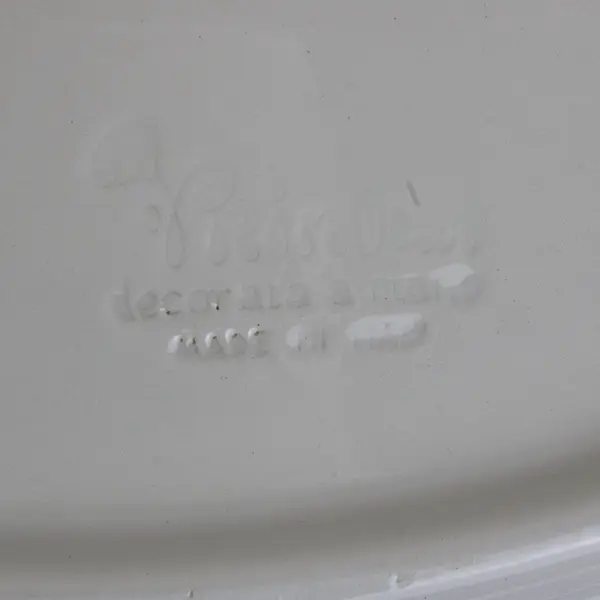 Primula Serving Platter Made In Italy Oval White Yellow