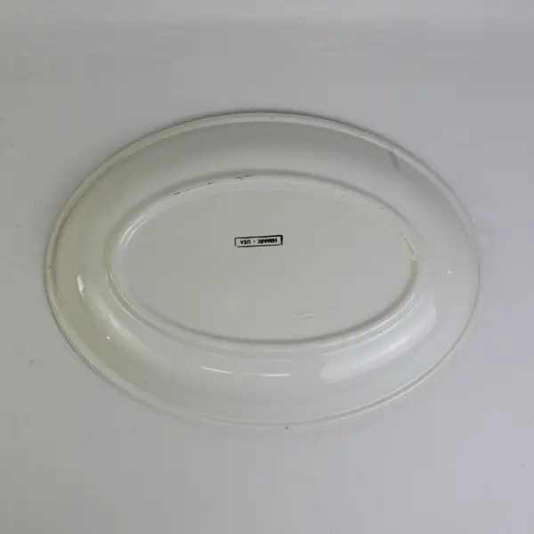 Primula Serving Platter Made In Italy Oval White Yellow
